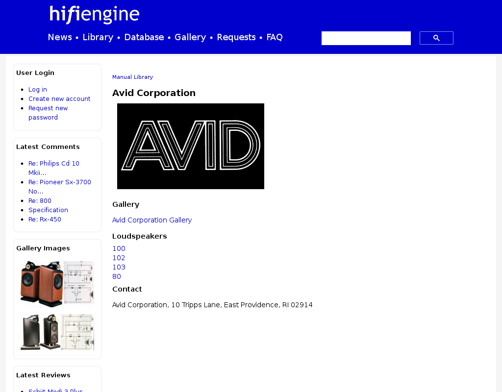 Avid Corporation homepage