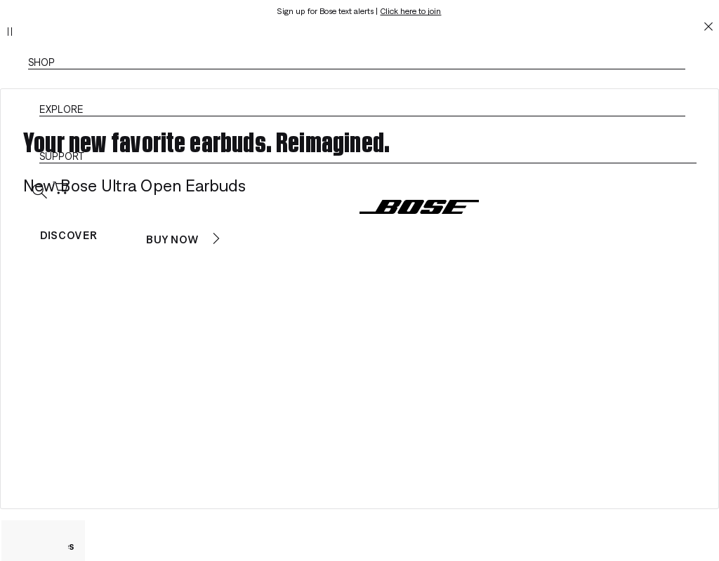 Bose homepage