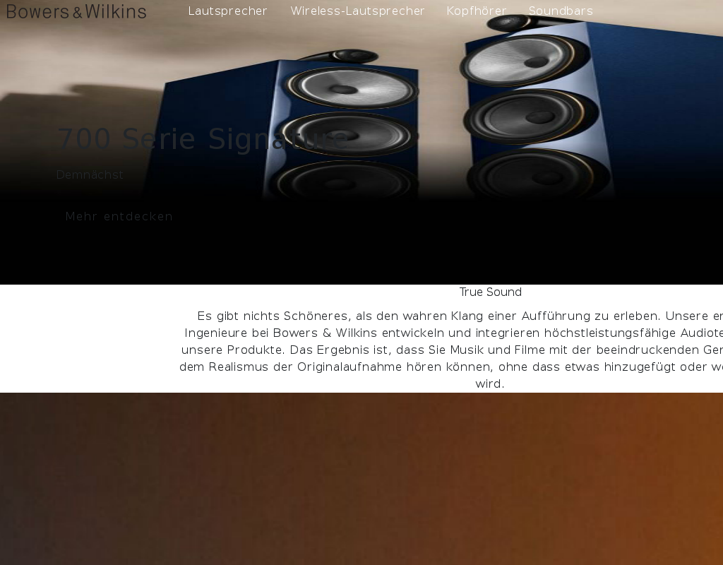 Bowers & Wilkins homepage