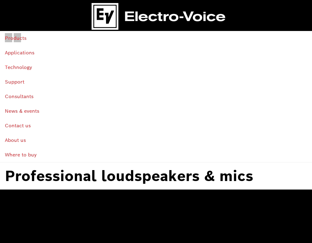 Electro Voice homepage