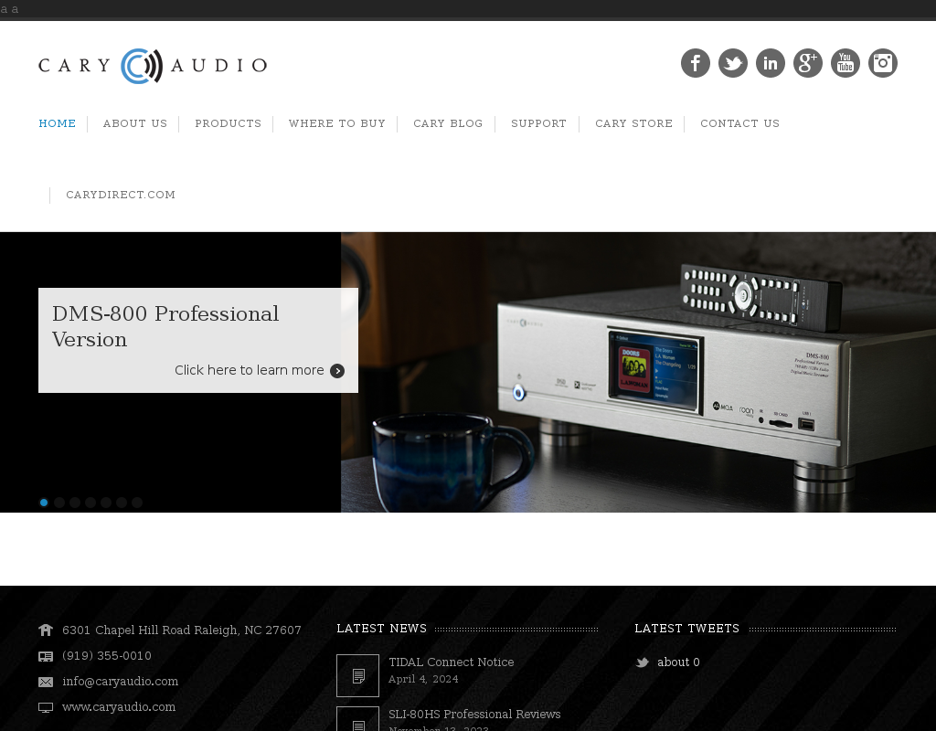 Cary Audio homepage